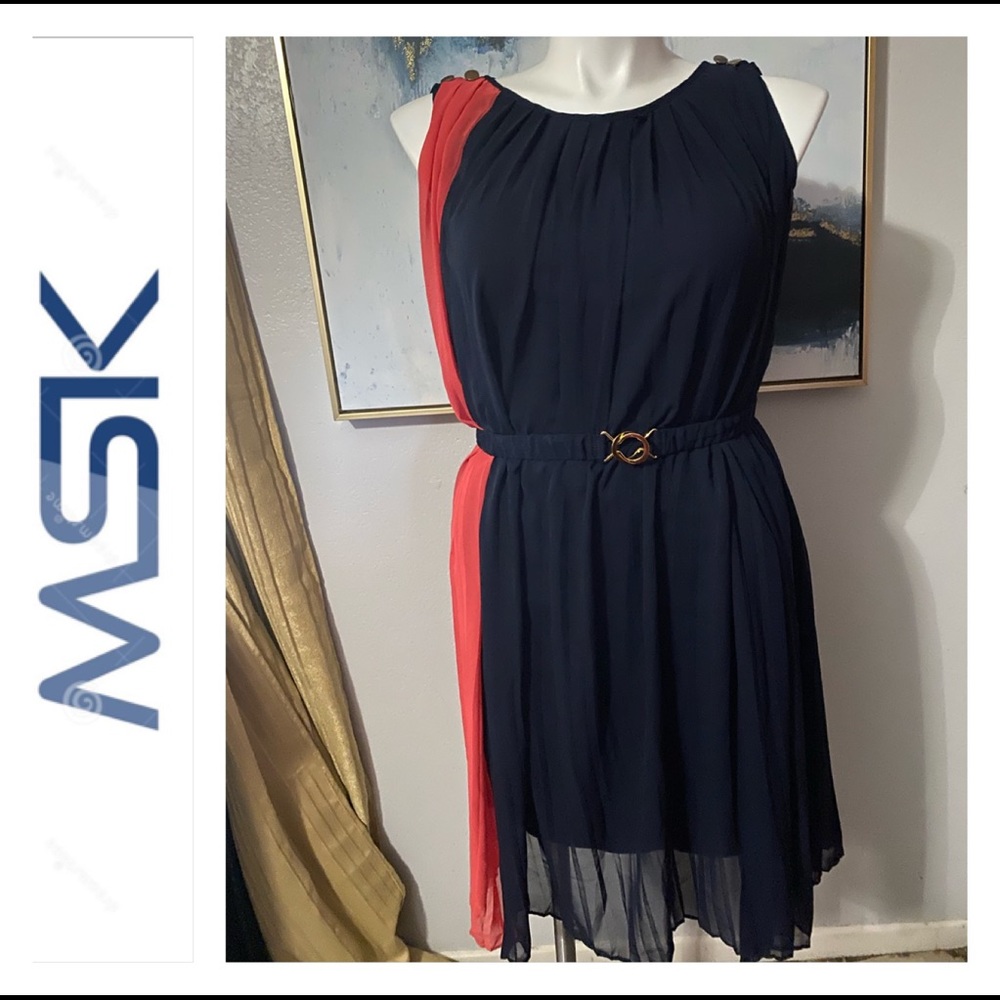 MSK Pleated Dress